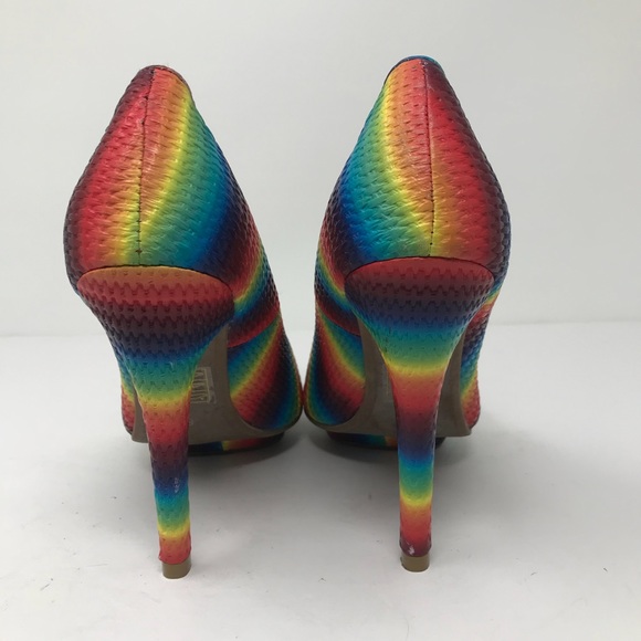New Jeffrey Campbell Rainbow Heels Size 6.5M Pride - Picture 6 of 8